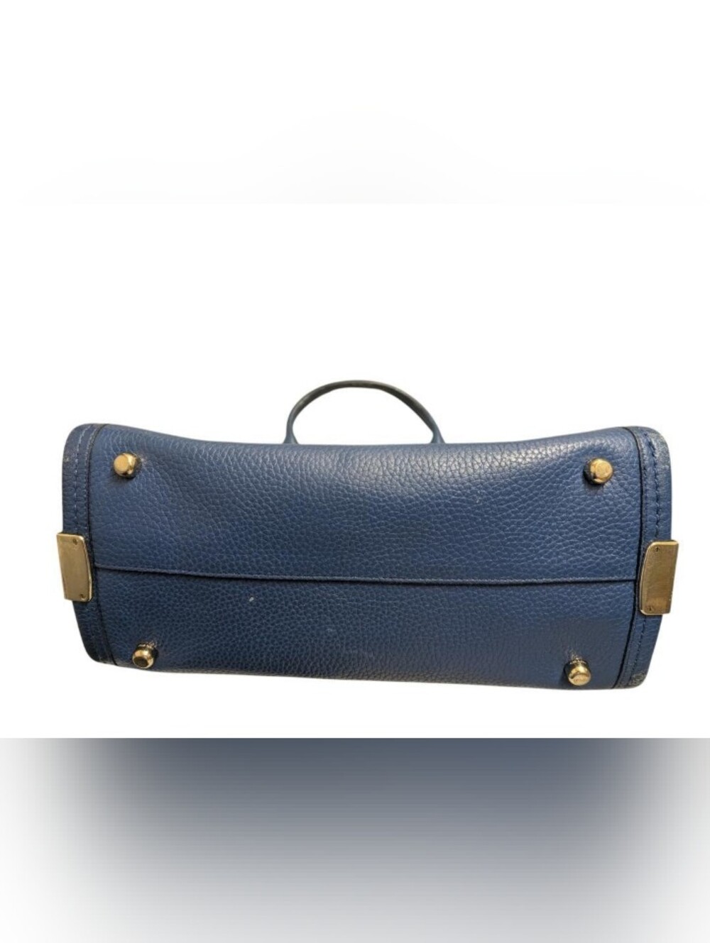 Coach Swagger 27 Carryall Pebbled Leather Blue Handbag Crossbody Strap - Picture 3 of 16